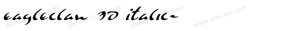 Eagleclaw 3D Italic字体转换